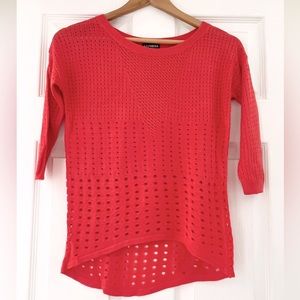 {Express} Hi-low 3/4 sleeve sweater